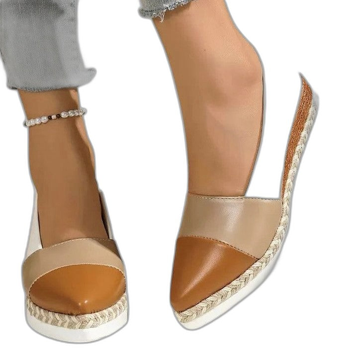Comfortable Flats for Women with Platform Ankle Strap Closed Toe Casual Style