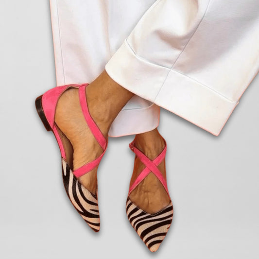 Comfortable Flats for Women with Pointed Toe Strappy Casual Style