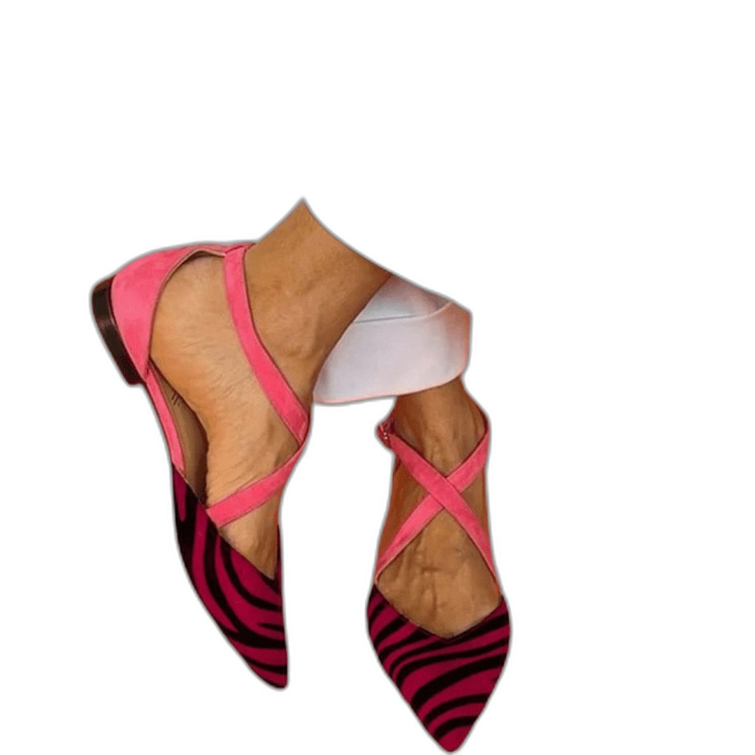 Comfortable Flats for Women with Pointed Toe Strappy Casual Style