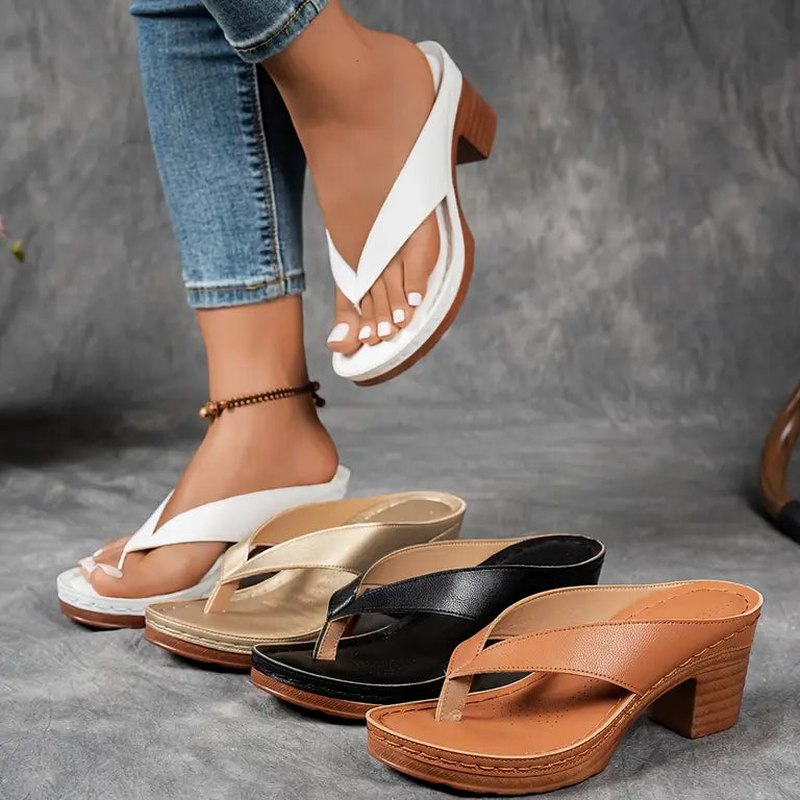 Comfortable Gold Platform Sandals for Women with Open Toe Casual Style