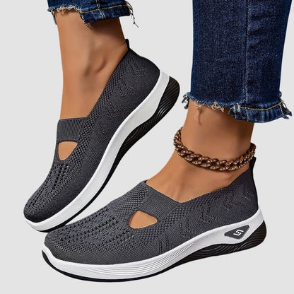Comfortable Green Mesh Sneakers for Women with Closed Toe Casual Style