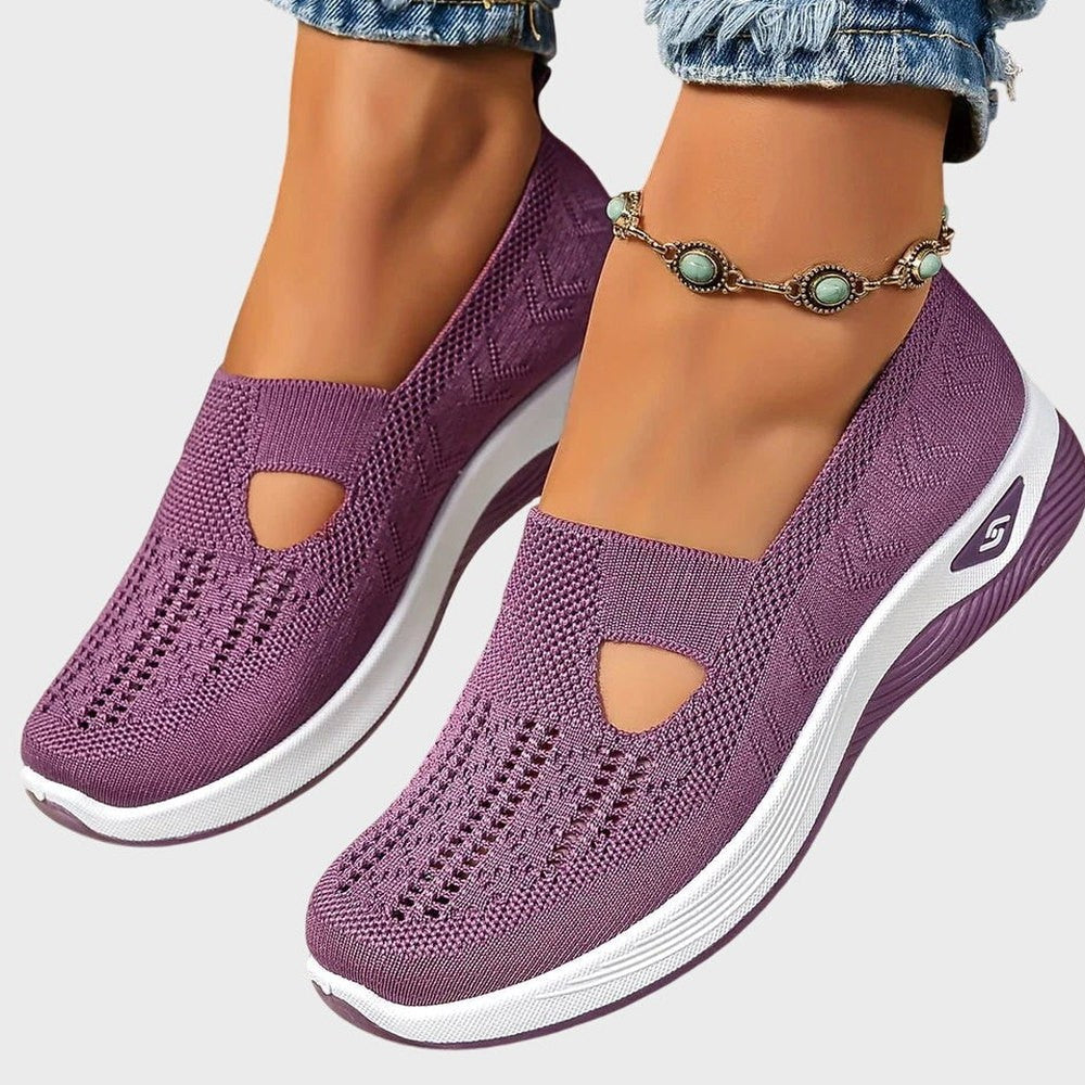 Comfortable Green Mesh Sneakers for Women with Closed Toe Casual Style