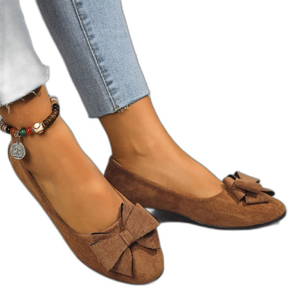 Comfortable Grey Ballet Flats for Women with Closed Toe Casual Style
