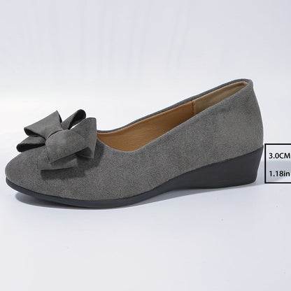 Comfortable Grey Ballet Flats for Women with Closed Toe Casual Style