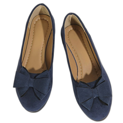 Comfortable Grey Ballet Flats for Women with Closed Toe Casual Style