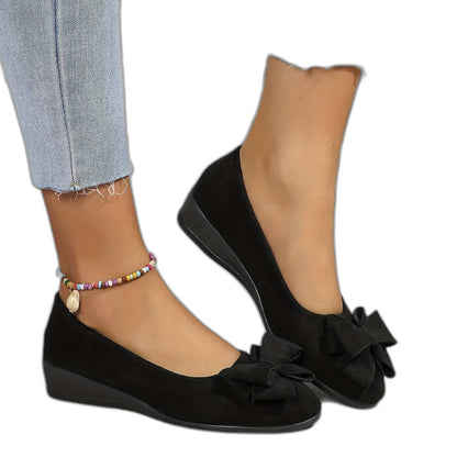 Comfortable Grey Ballet Flats for Women with Closed Toe Casual Style