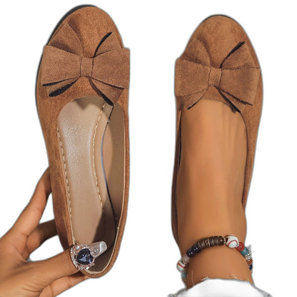 Comfortable Grey Ballet Flats for Women with Closed Toe Casual Style