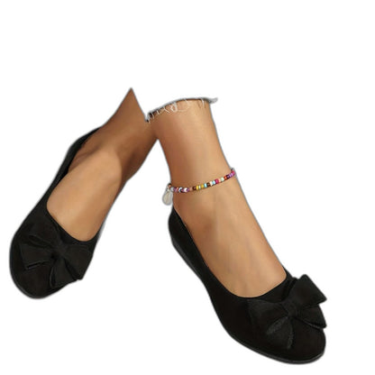 Comfortable Grey Ballet Flats for Women with Closed Toe Casual Style