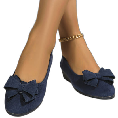 Comfortable Grey Ballet Flats for Women with Closed Toe Casual Style