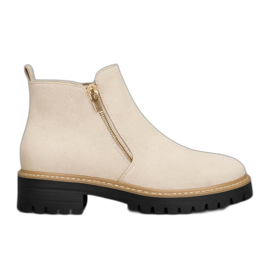 Comfortable Grey Suede Ankle Boots for Women with Closed Toe Casual Style