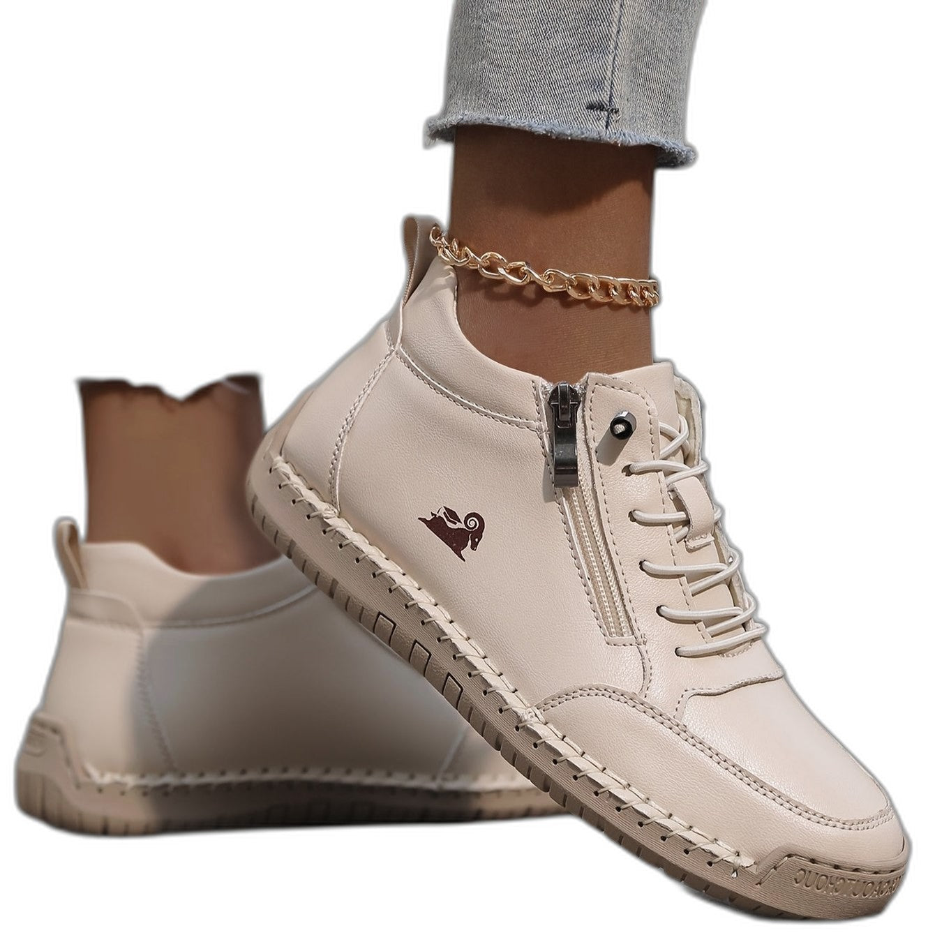 Comfortable Grey Suede Ankle Boots for Women with Closed Toe Lace Up Casual Style