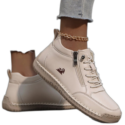 Comfortable Grey Suede Ankle Boots for Women with Closed Toe Lace Up Casual Style