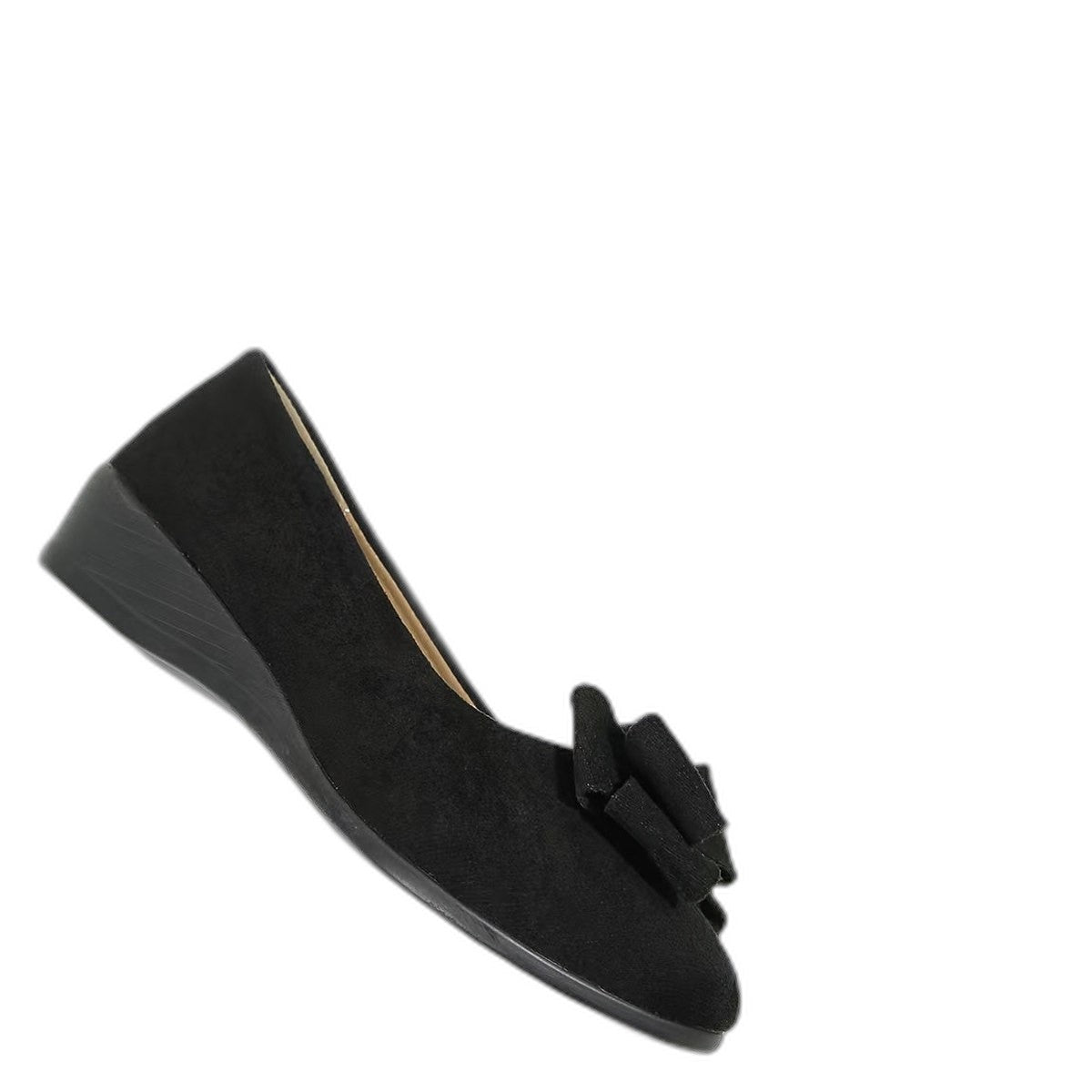 Comfortable Grey Suede Flats for Women with Closed Toe Casual Style