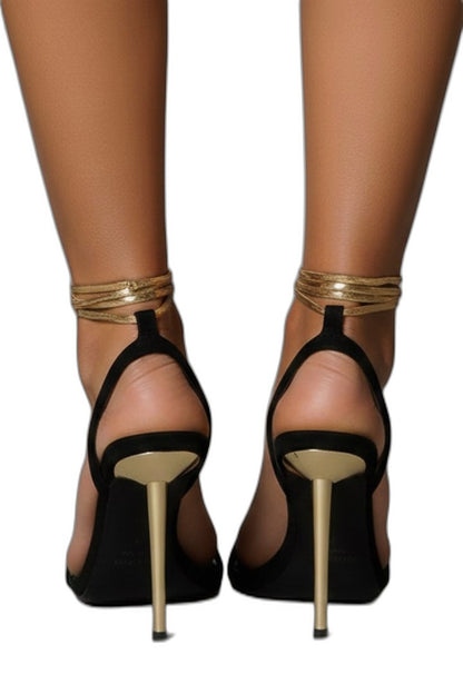 Comfortable Heels for Women with Ankle Strap Open Toe Party Style