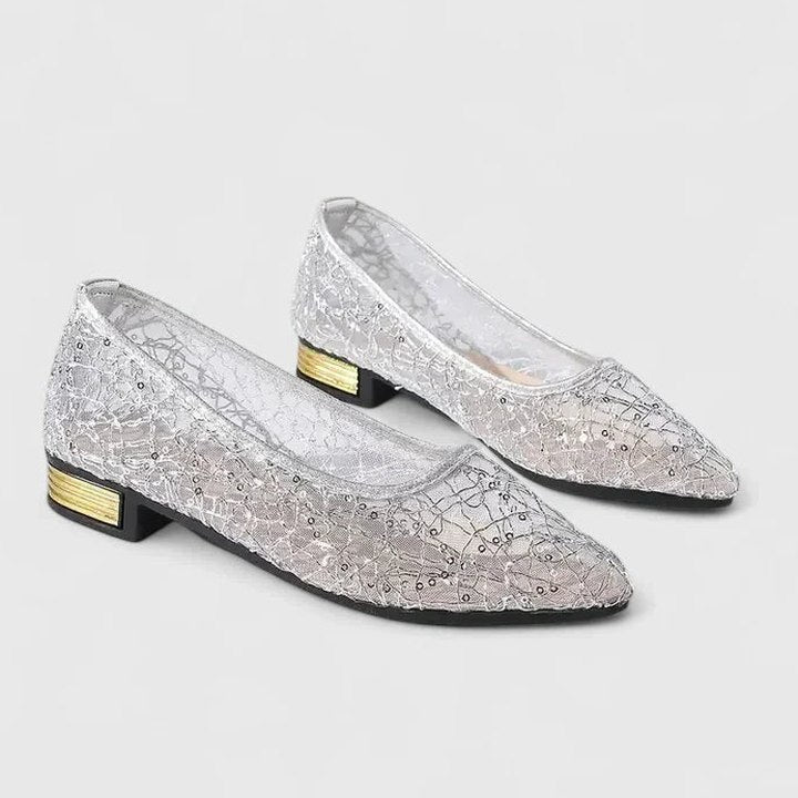Comfortable Lace Flats for Women with Pointed Toe Party Style