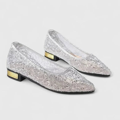Comfortable Lace Flats for Women with Pointed Toe Party Style