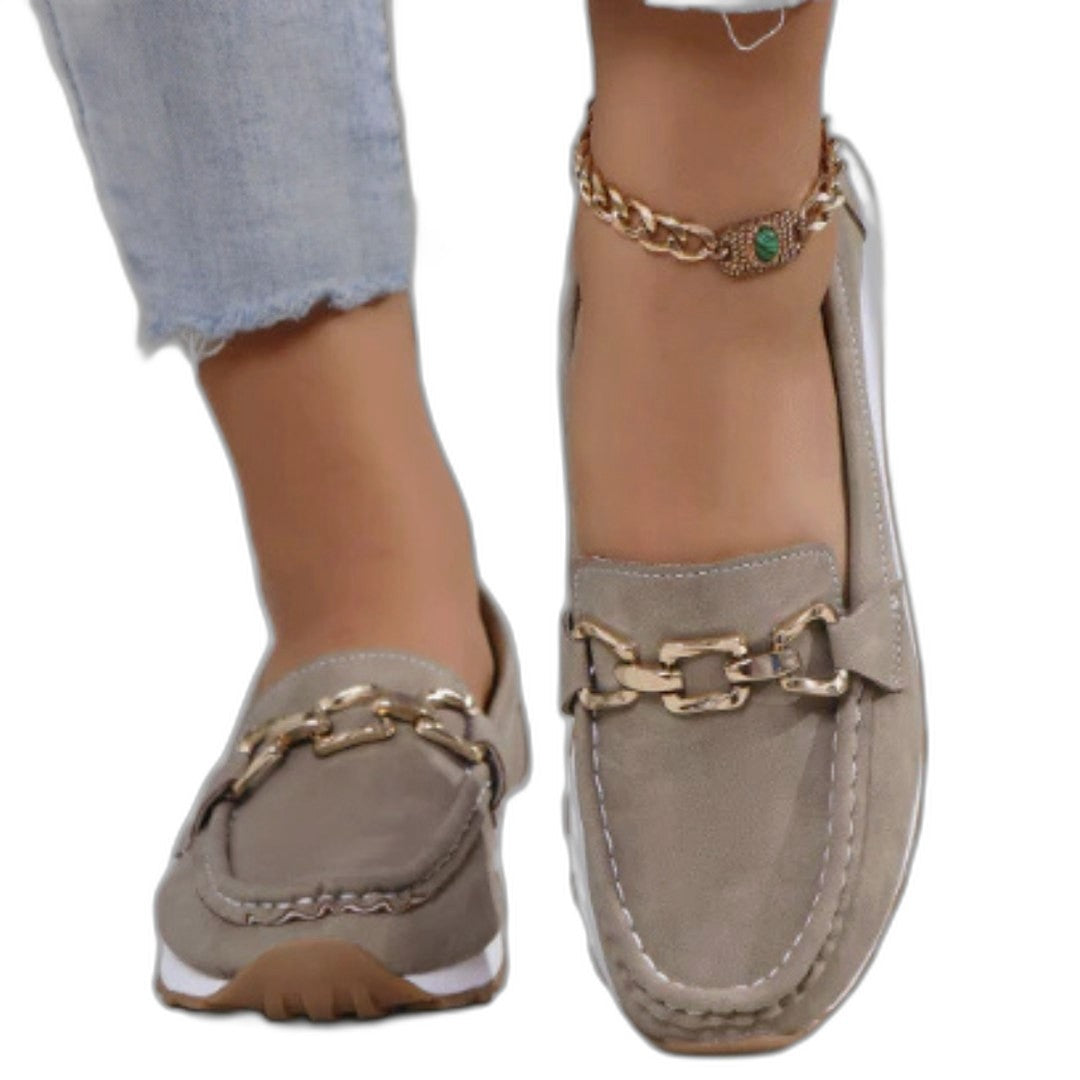 Comfortable Leather Loafers for Women with Closed Toe Casual Style