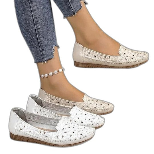 Comfortable Leather Loafers for Women with Closed Toe Casual Style
