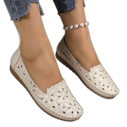 Comfortable Leather Loafers for Women with Closed Toe Casual Style