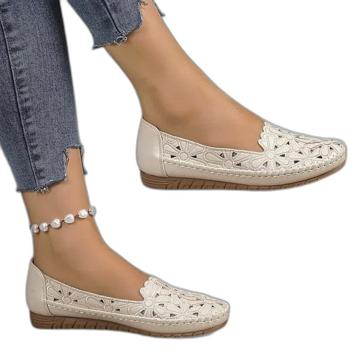 Comfortable Leather Loafers for Women with Closed Toe Casual Style