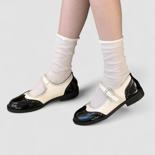 Comfortable Leather Mary Jane Shoes for Women with Closed Toe Casual Style
