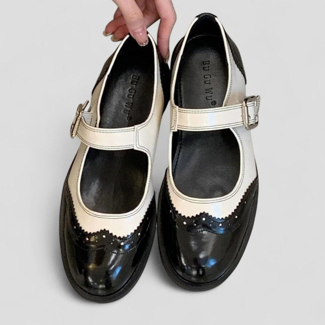 Comfortable Leather Mary Jane Shoes for Women with Closed Toe Casual Style