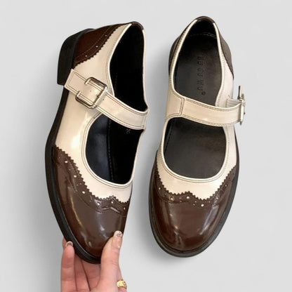Comfortable Leather Mary Jane Shoes for Women with Closed Toe Casual Style