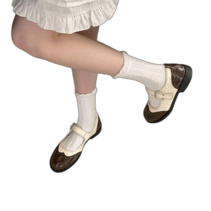 Comfortable Leather Mary Jane Shoes for Women with Closed Toe Casual Style