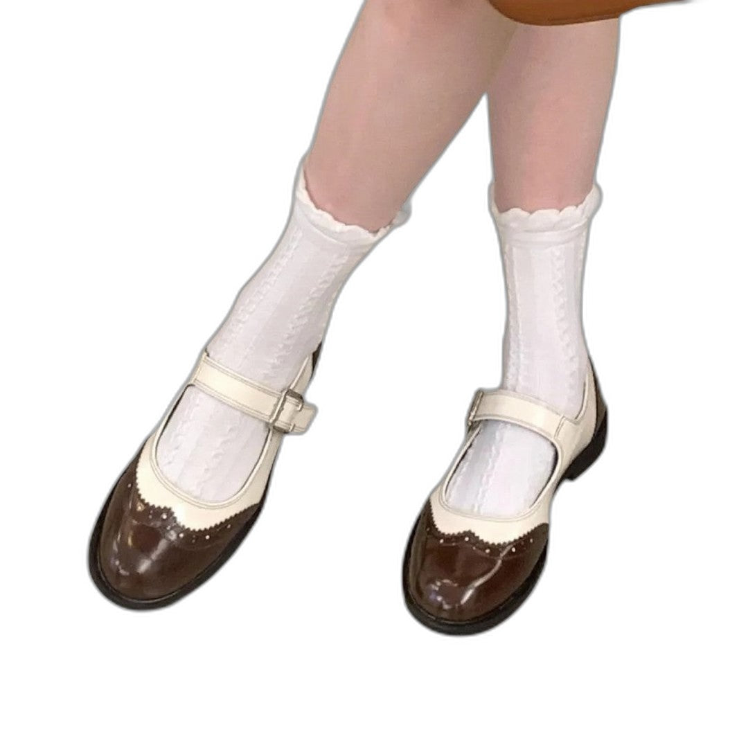 Comfortable Leather Mary Jane Shoes for Women with Closed Toe Casual Style