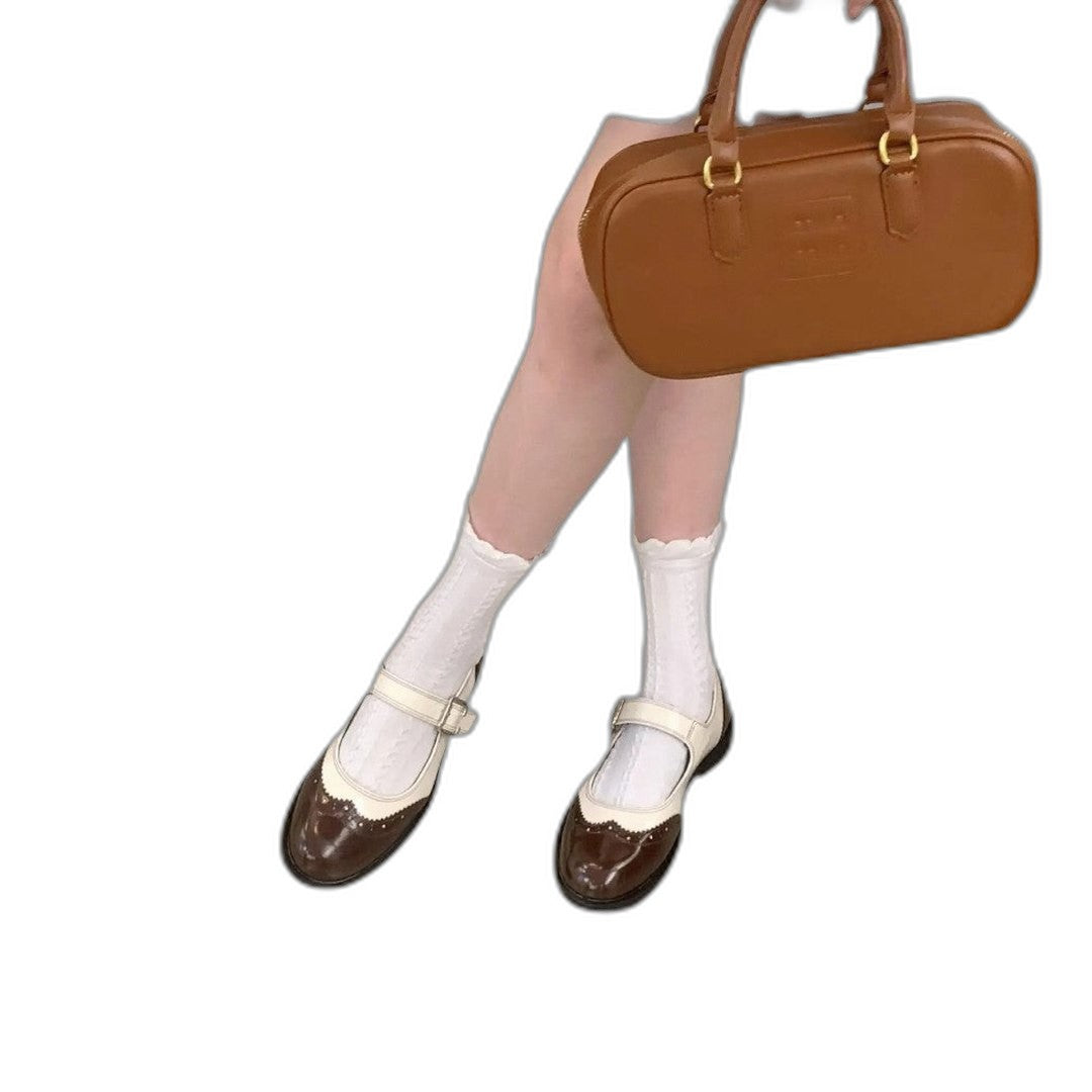 Comfortable Leather Mary Jane Shoes for Women with Closed Toe Casual Style
