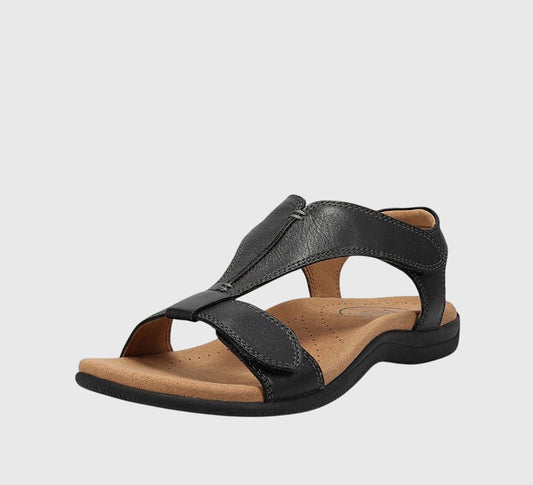 Comfortable Leather Sandals for Women with Open Toe Casual Style
