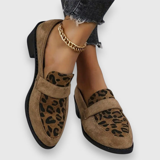 Comfortable Leopard Loafers for Women with Closed Toe Casual Style