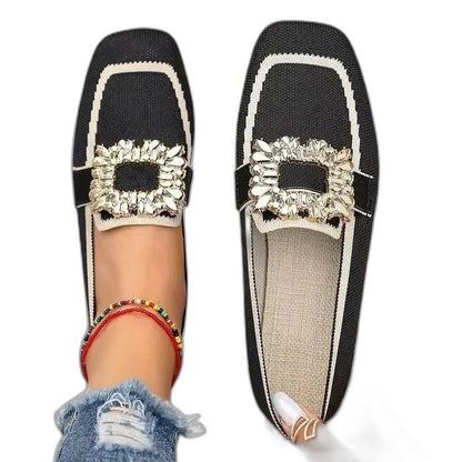 Comfortable Loafers for Women with Closed Toe Buckle Casual Style
