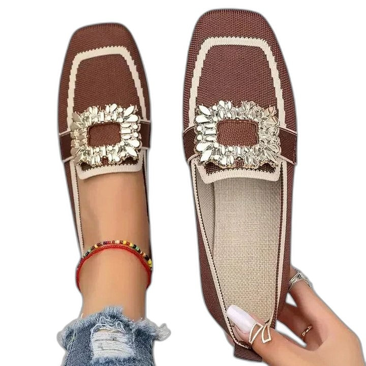 Comfortable Loafers for Women with Closed Toe Buckle Casual Style