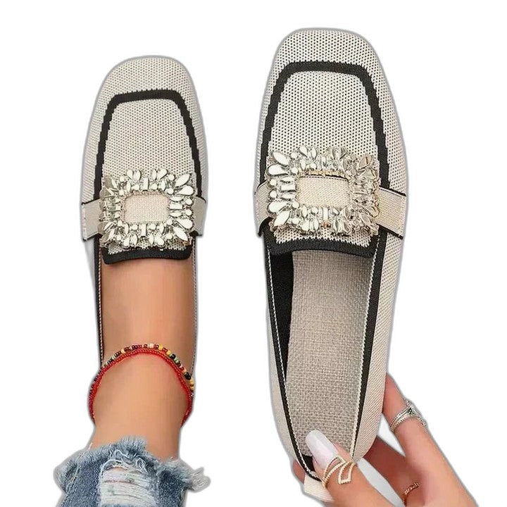 Comfortable Loafers for Women with Closed Toe Buckle Casual Style