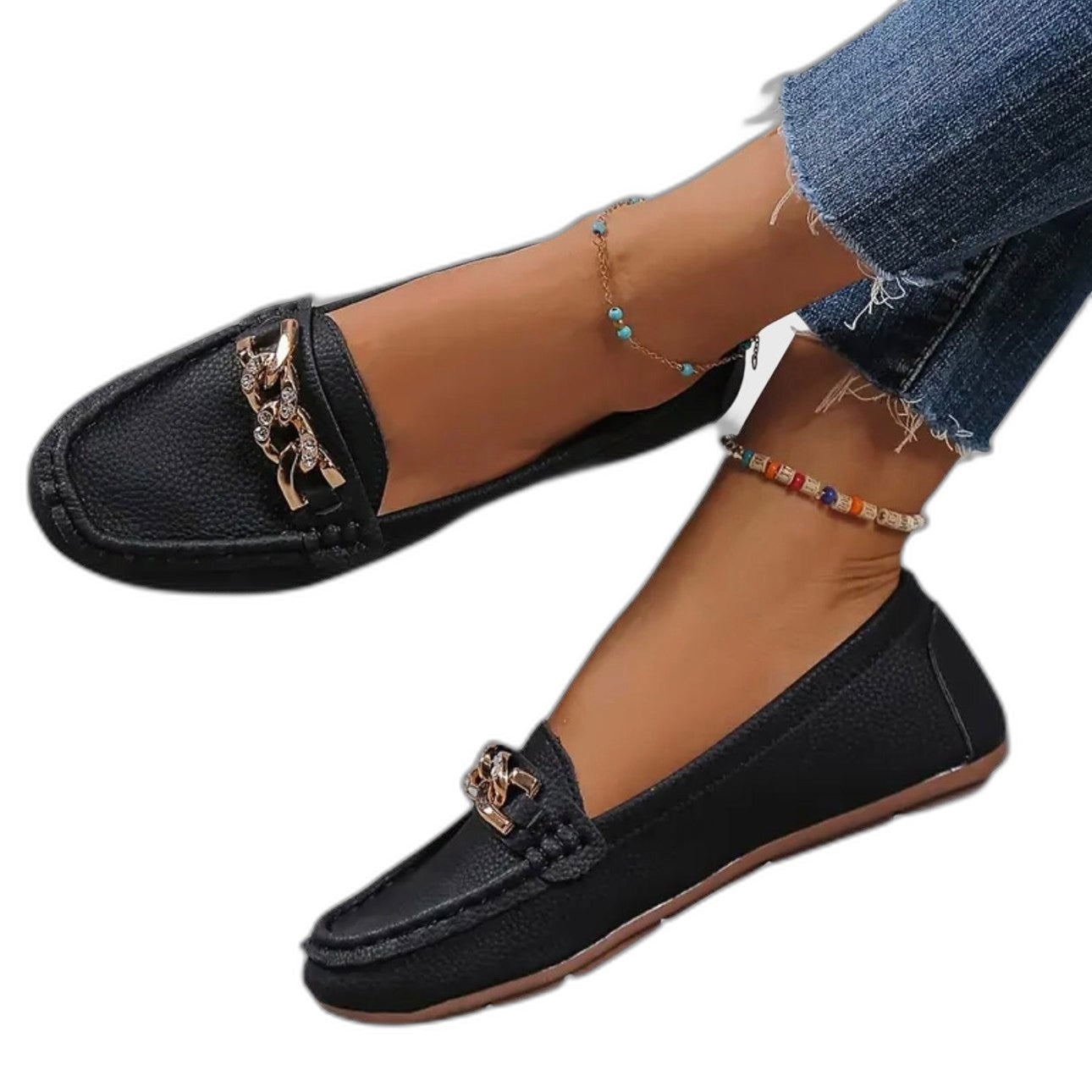 Comfortable Loafers for Women with Closed Toe Studded Casual Style