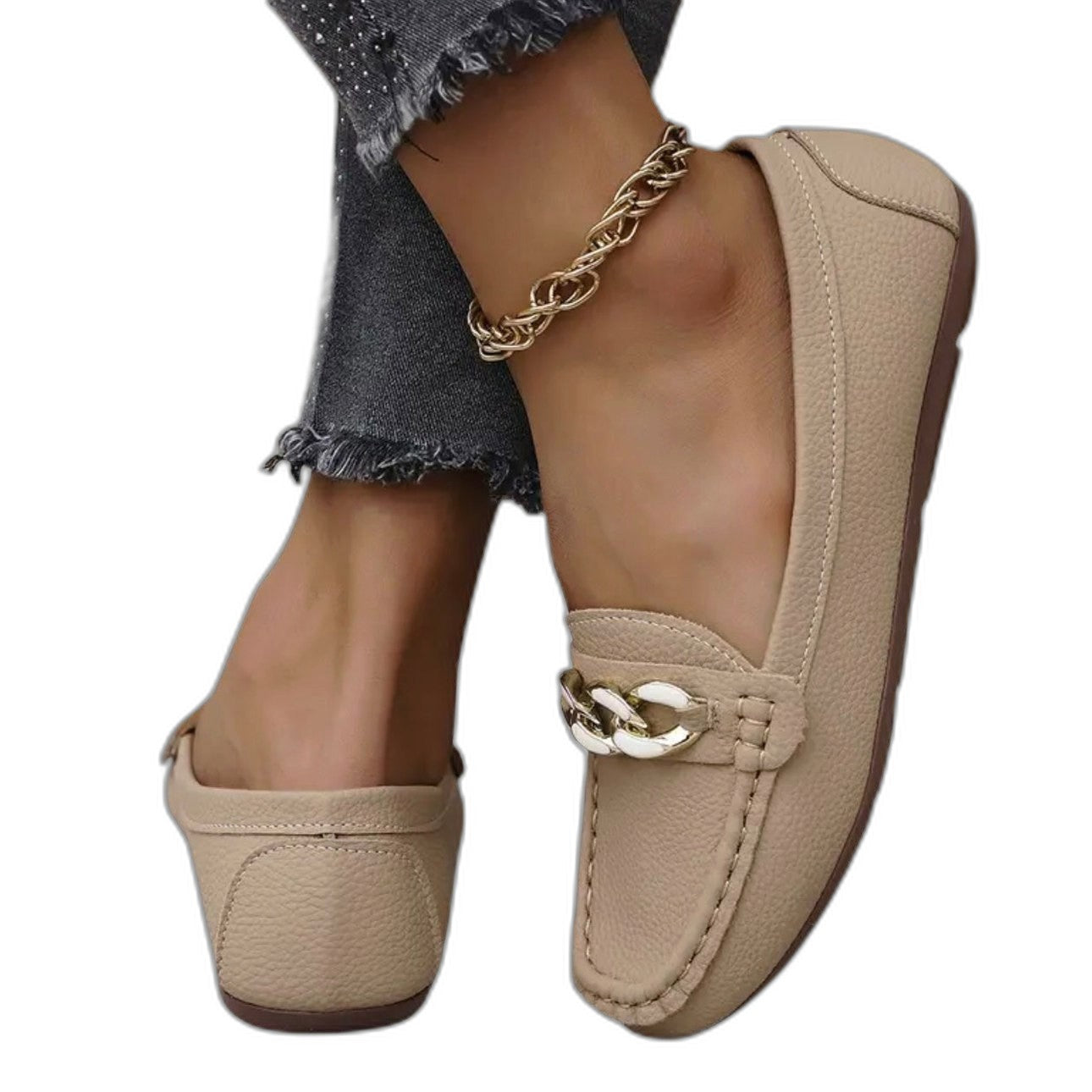 Comfortable Loafers for Women with Closed Toe Studded Casual Style