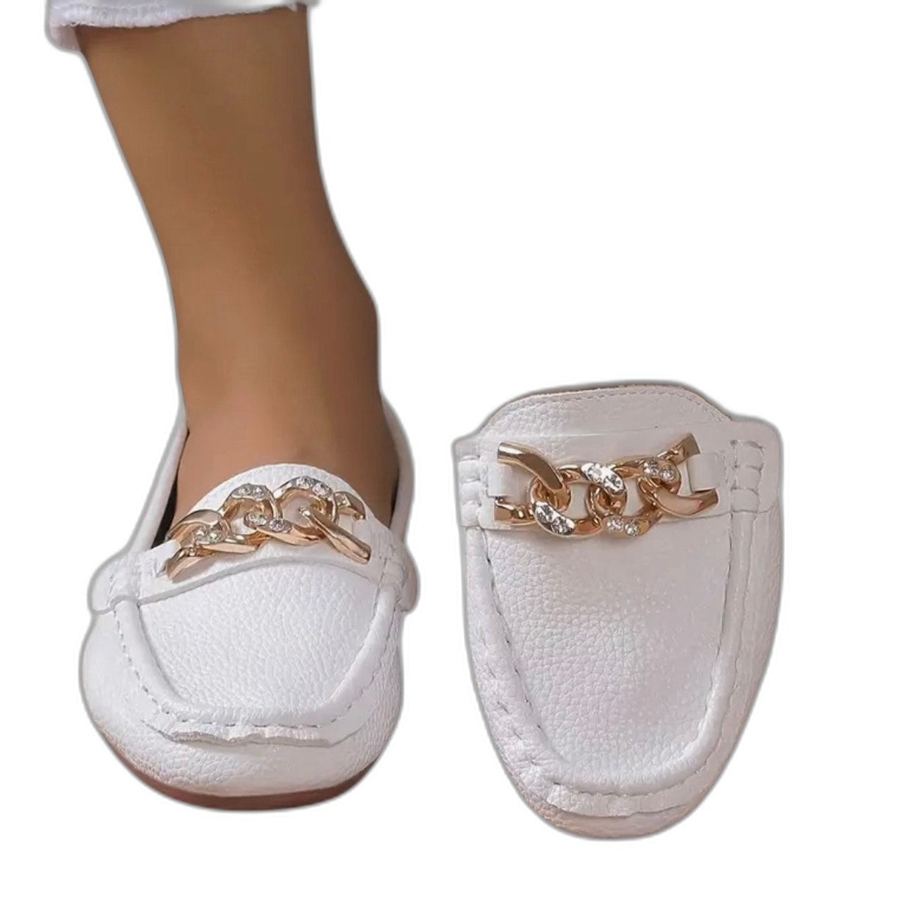 Comfortable Loafers for Women with Closed Toe Studded Casual Style