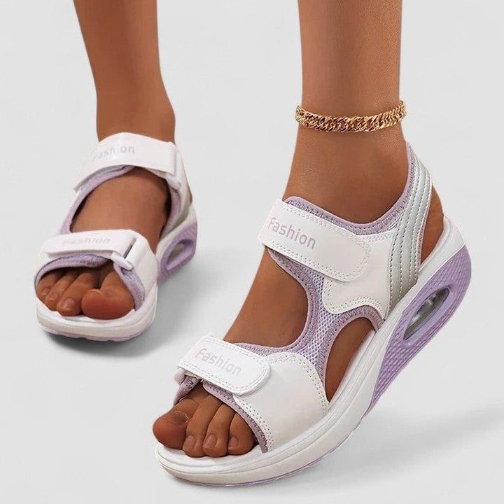 Comfortable Mesh Sandals for Women with Platform Ankle Strap Open Toe Casual Style