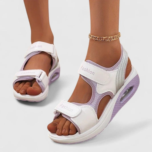 Comfortable Mesh Sandals for Women with Platform Ankle Strap Open Toe Casual Style