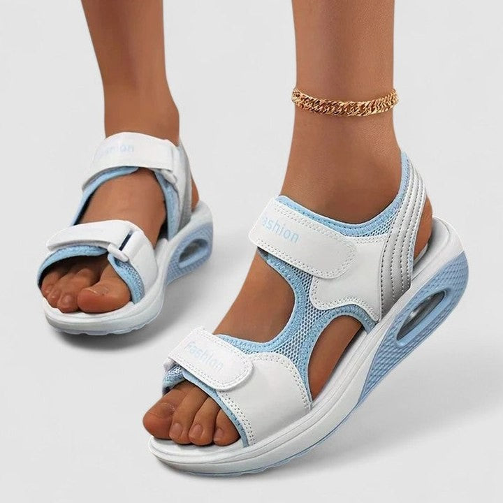 Comfortable Mesh Sandals for Women with Platform Ankle Strap Open Toe Casual Style