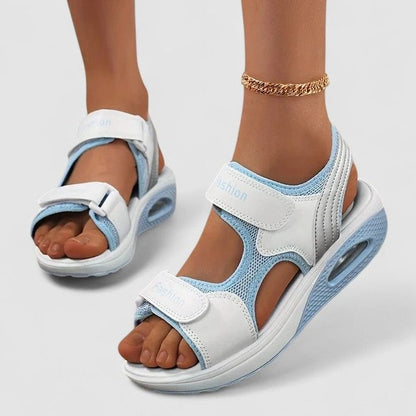 Comfortable Mesh Sandals for Women with Platform Ankle Strap Open Toe Casual Style