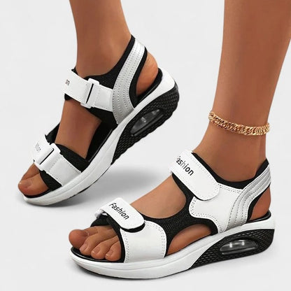 Comfortable Mesh Sandals for Women with Platform Ankle Strap Open Toe Casual Style