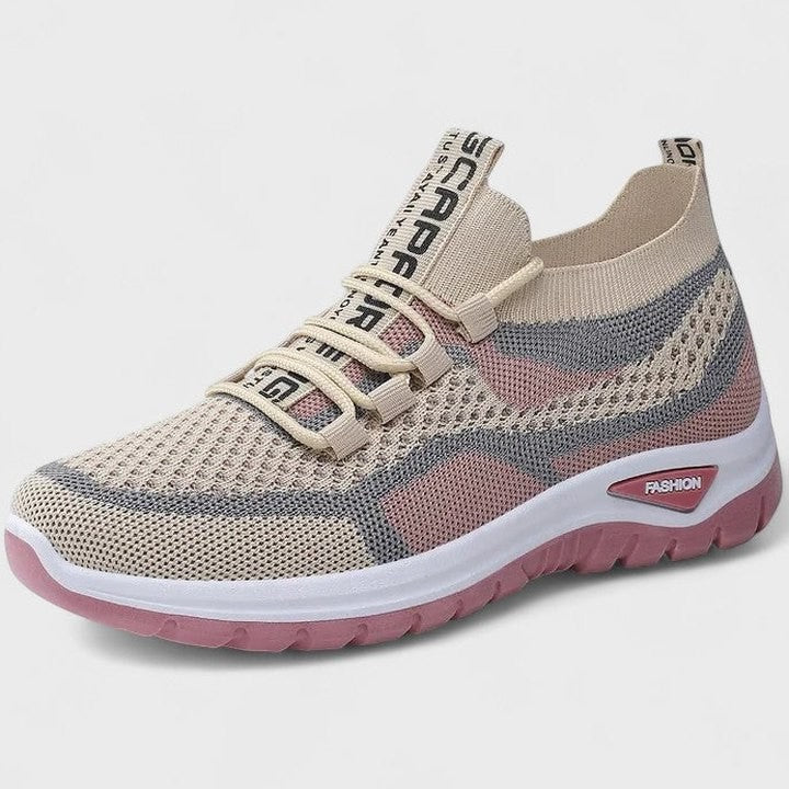 Comfortable Mesh Sneakers for Women with Closed Toe Lace Up Casual Style
