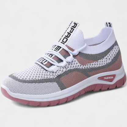 Comfortable Mesh Sneakers for Women with Closed Toe Lace Up Casual Style