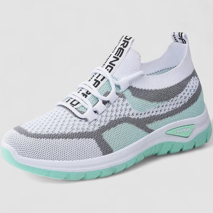 Comfortable Mesh Sneakers for Women with Closed Toe Lace Up Casual Style