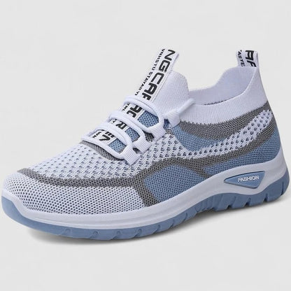 Comfortable Mesh Sneakers for Women with Closed Toe Lace Up Casual Style