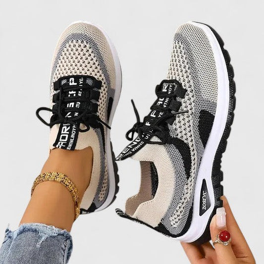 Comfortable Mesh Sneakers for Women with Closed Toe Lace Up Casual Style