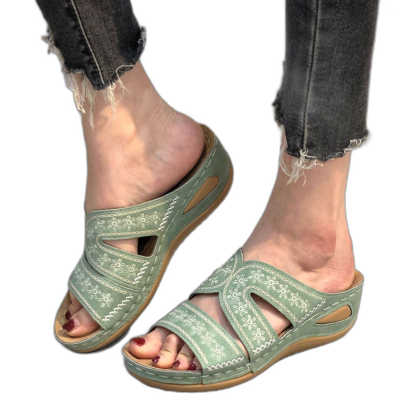 Comfortable Navy Sandals for Women with Open Toe Casual Style
