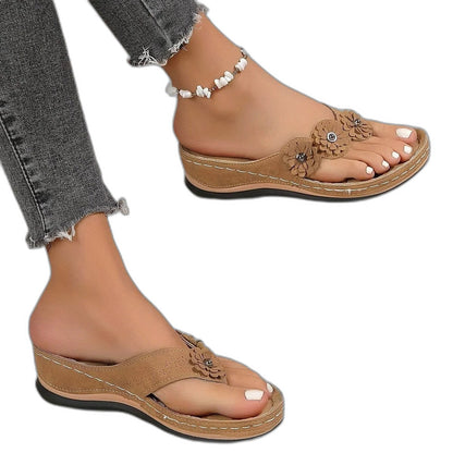 Comfortable Navy Sandals for Women with Platform Open Toe Casual Style